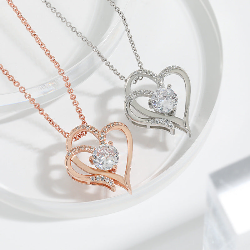 Collection of Double Love Necklace in a gallery layout