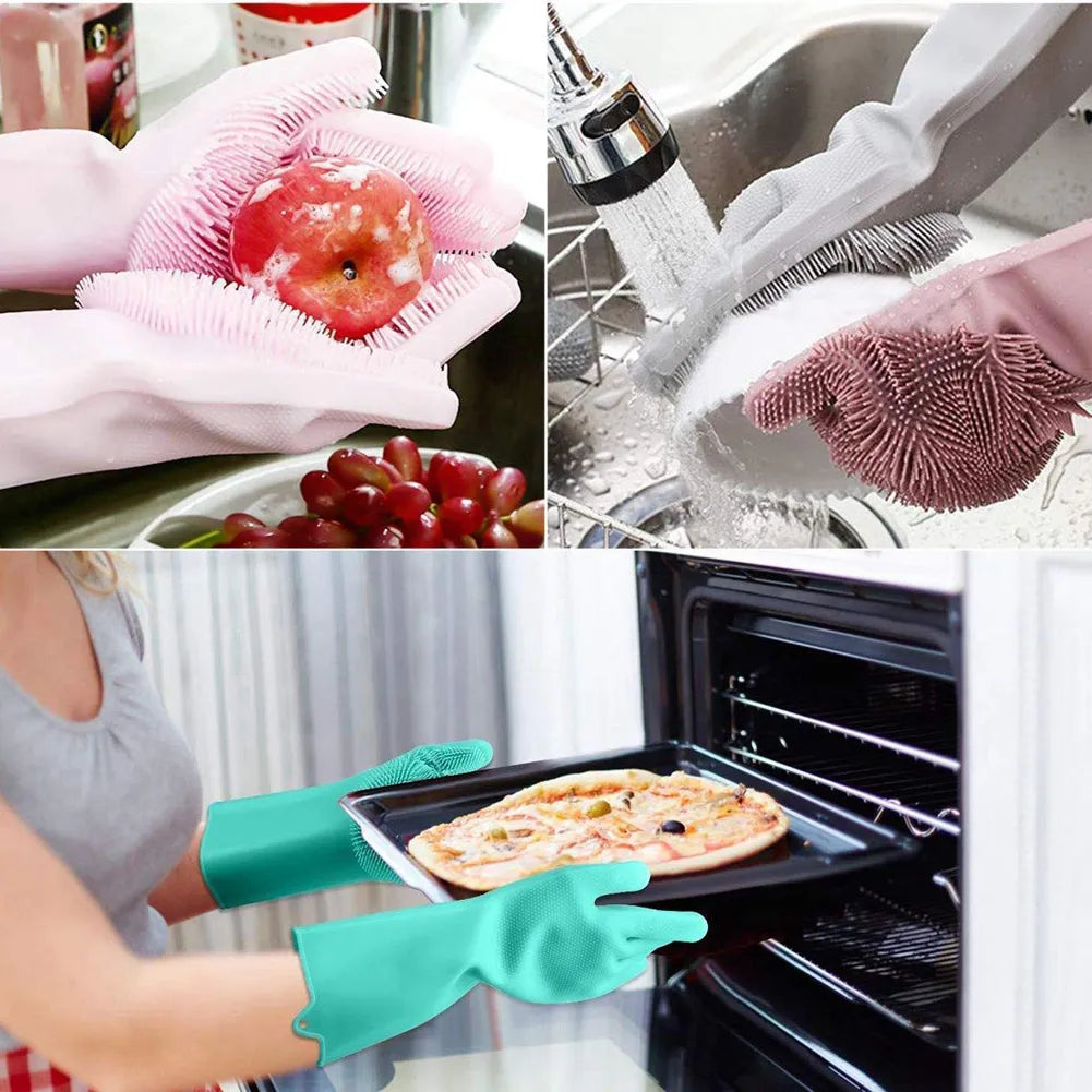 Collection of Dishwashing Cleaning Gloves in a gallery layout