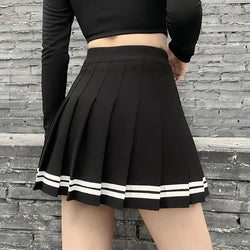 Collection of Black Pleated Skirts High Waist in a gallery layout