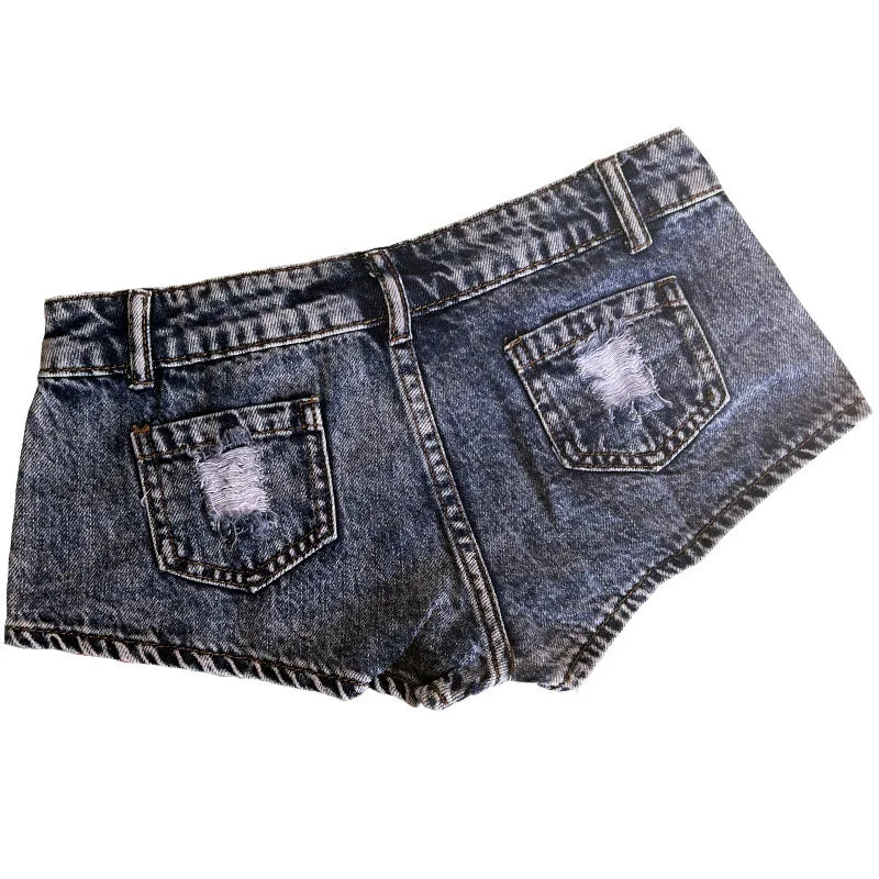 Collection of Low Waist Jeans Short Shorts in a gallery layout