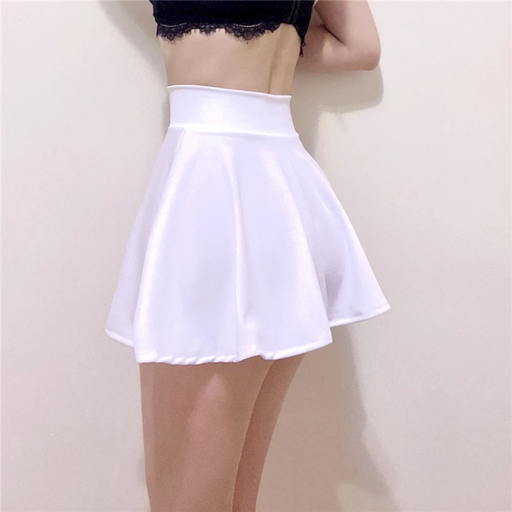 Women's Skirt Red Black High Waist
