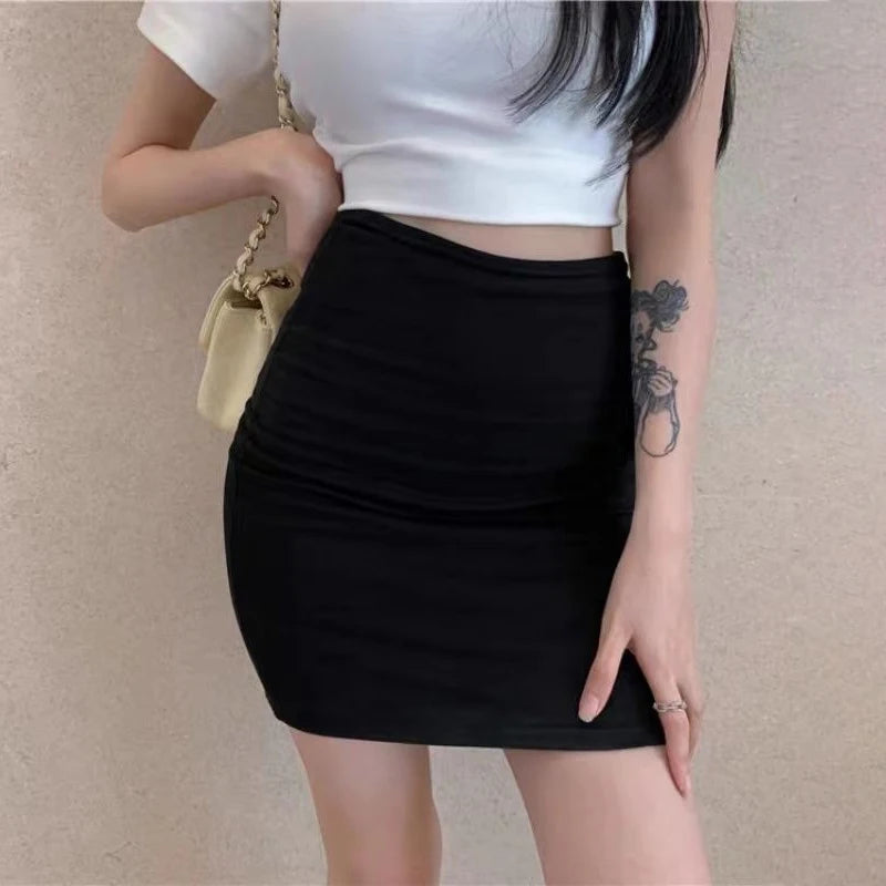 Collection of Women Summer High Waist Tight Skirt in a gallery layout