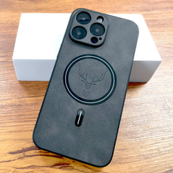Collection of Luxury PU Leather Deer Case For iPhone 16 15 14 13 12 11 Pro Max Plus 15Pro 14Pro 13Pro ProMax For Magsafe Wireless Charge Cover in a gallery layout