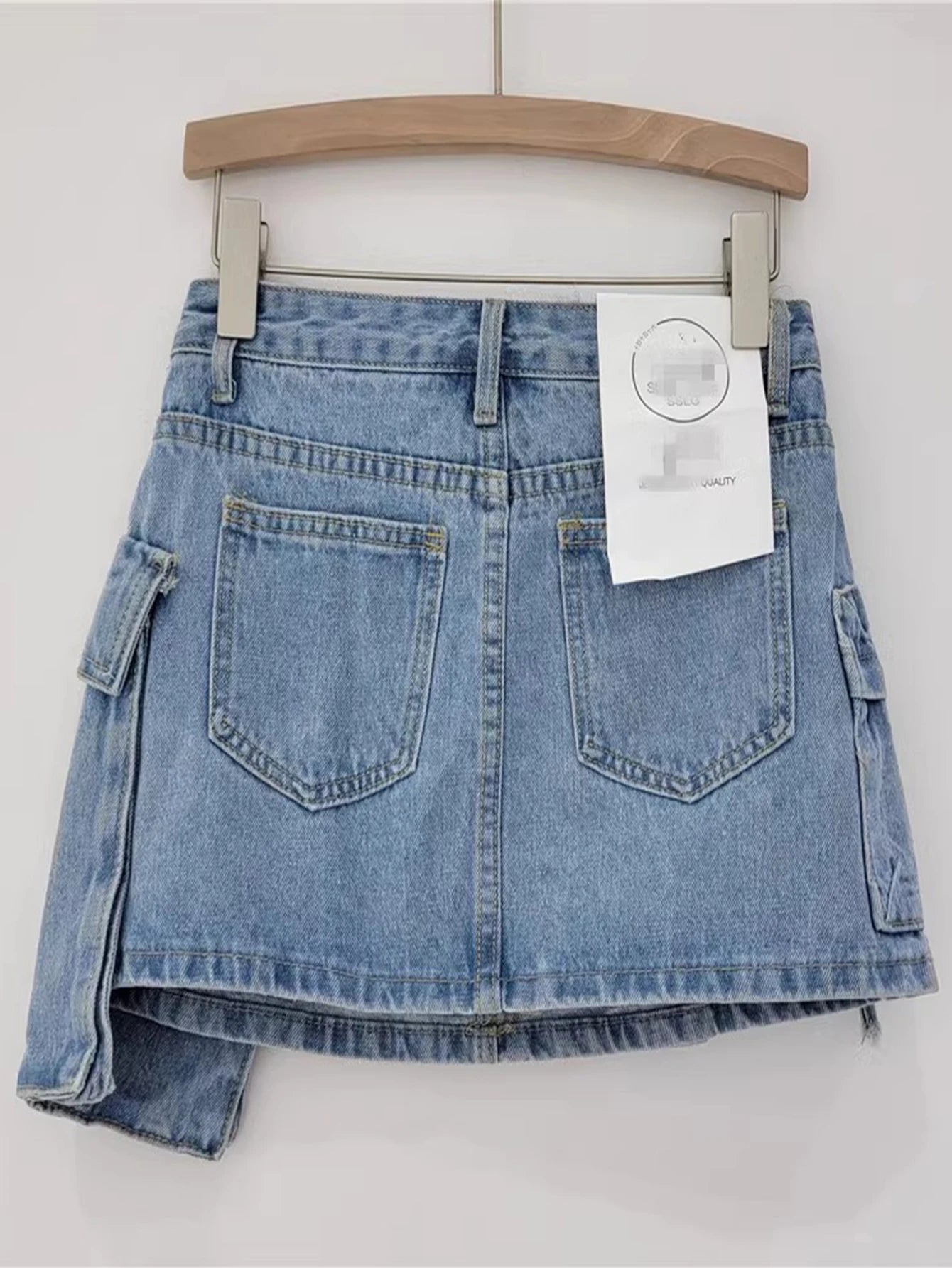 Collection of high waist Denim short skirt summer fashion in a gallery layout