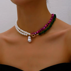 Collection of Elegant Jewelry Pearl Necklace in a gallery layout