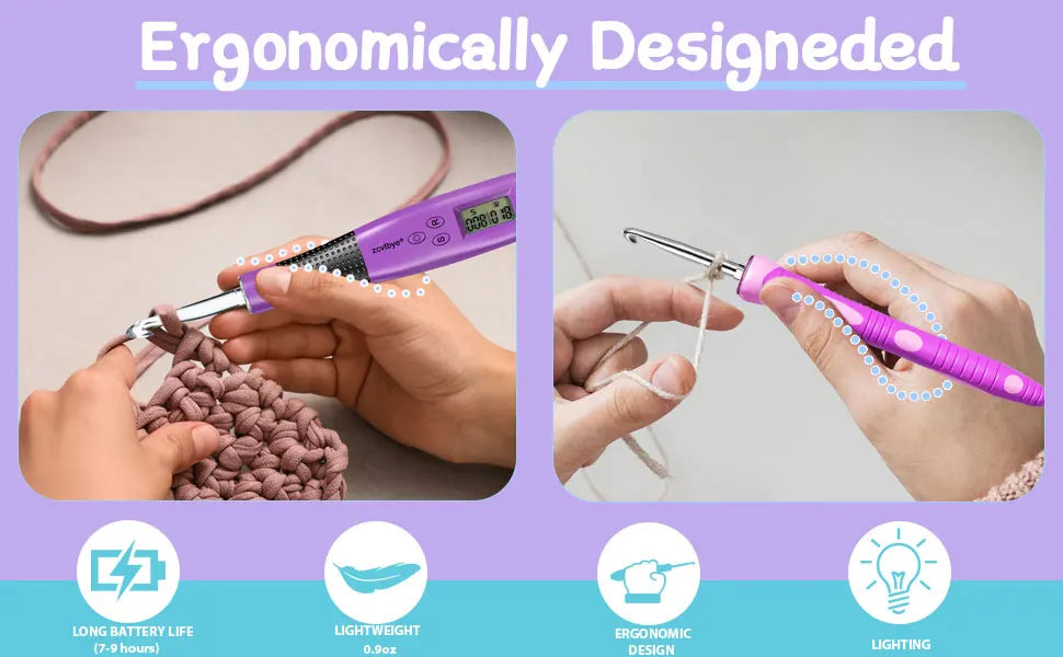 Collection of 24pcs Crochet Hook Set in a gallery layout