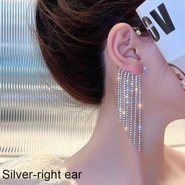 Shining Zircon Butterfly Ear Cuff Earrings for Women Girls