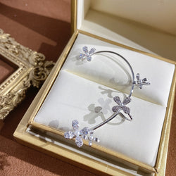 Collection of Shining Zircon Butterfly Ear Cuff Earrings for Women Girls in a gallery layout