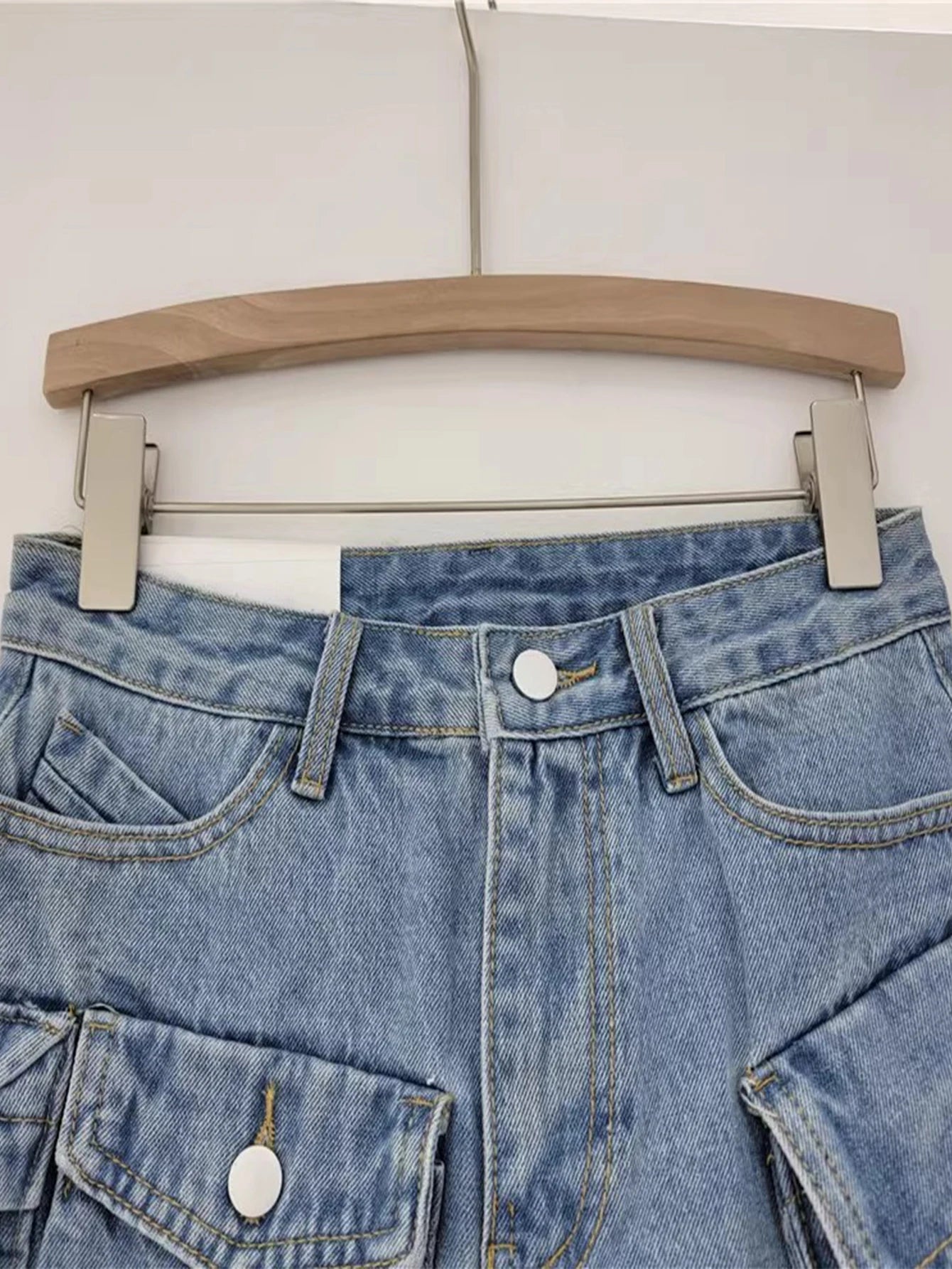 Collection of high waist Denim short skirt summer fashion in a gallery layout