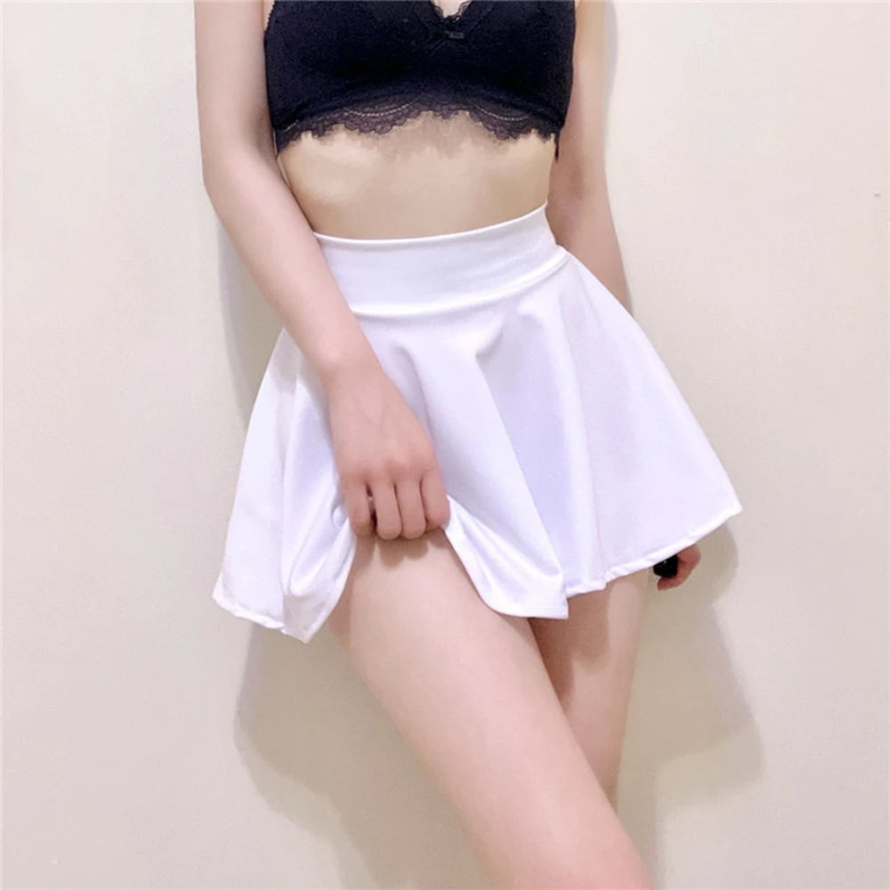 Women's Skirt Red Black High Waist