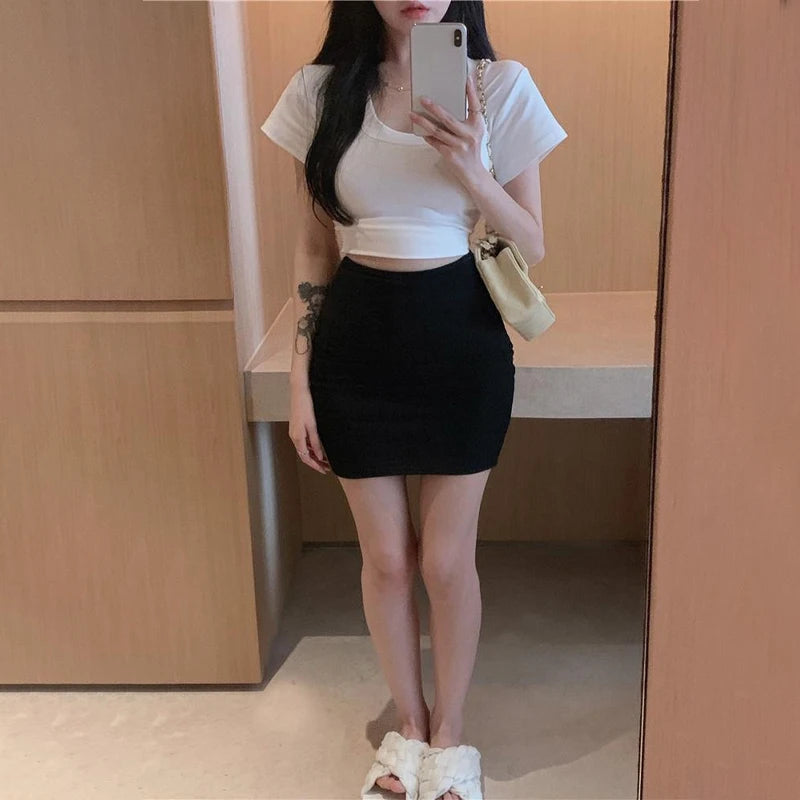 Women Summer High Waist Tight Skirt