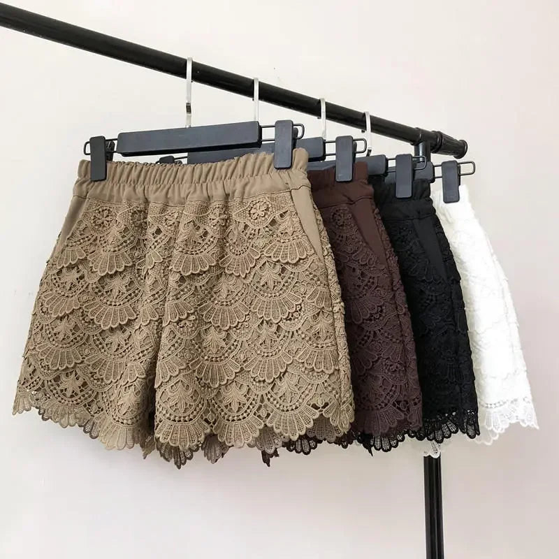 Women Spring Autumn High Waist Shorts