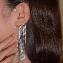 Collection of Shining Zircon Butterfly Ear Cuff Earrings for Women Girls in a gallery layout