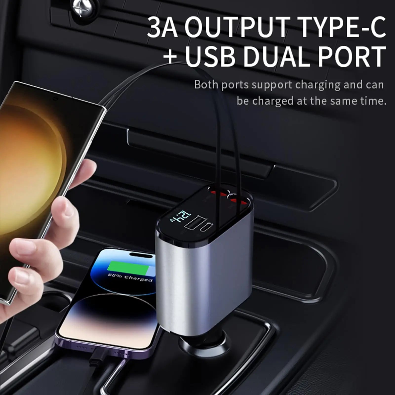 Collection of Car Fast Charger For IPhone Samsung in a gallery layout
