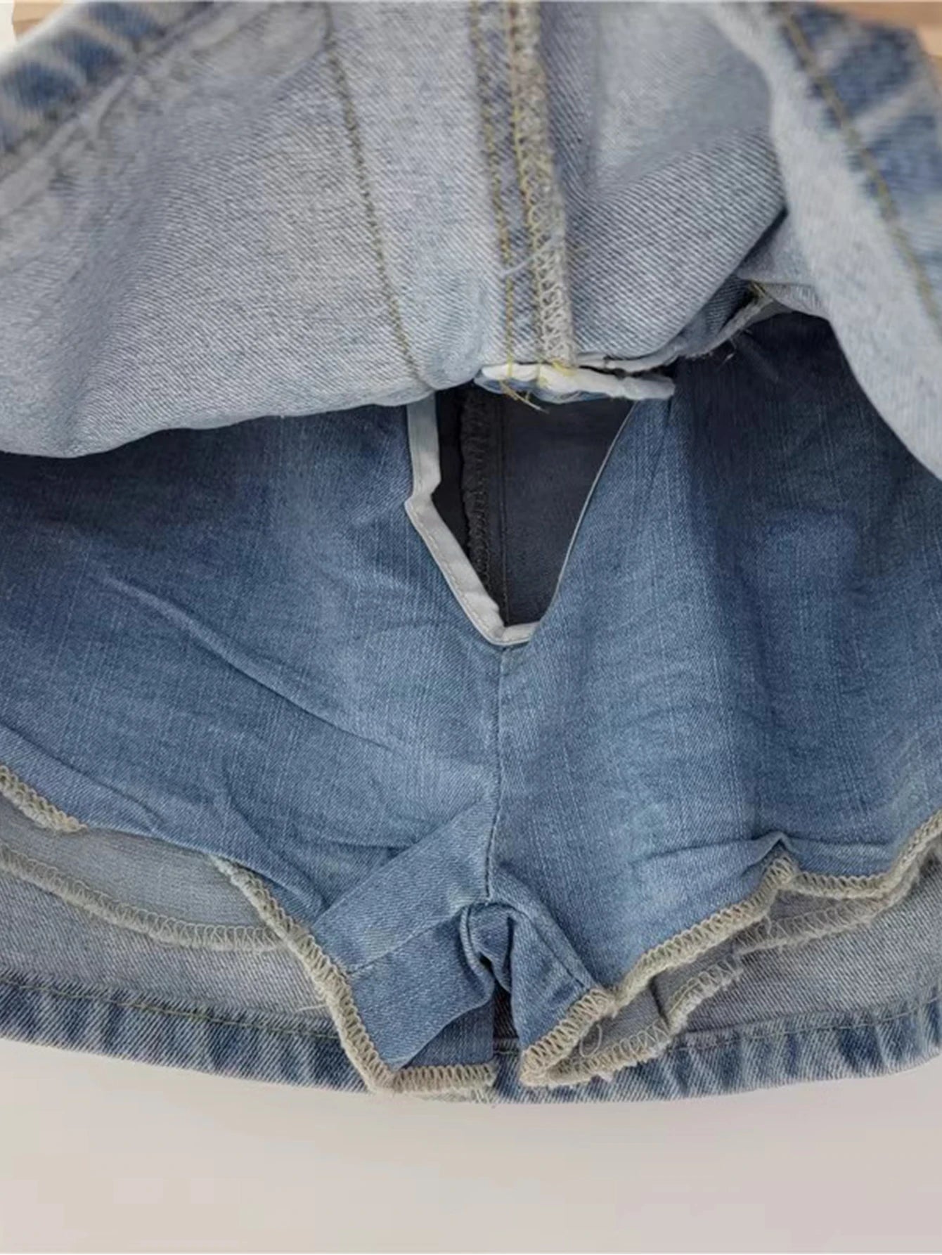 Collection of high waist Denim short skirt summer fashion in a gallery layout