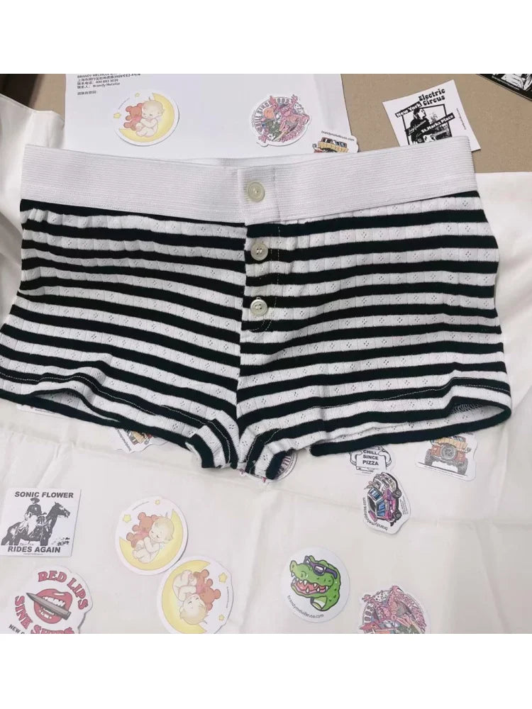 Soft Cotton Front Buttons Shorts