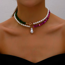 Collection of Elegant Jewelry Pearl Necklace in a gallery layout