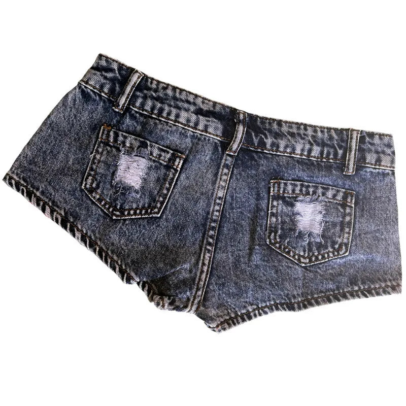 Collection of Low Waist Jeans Short Shorts in a gallery layout