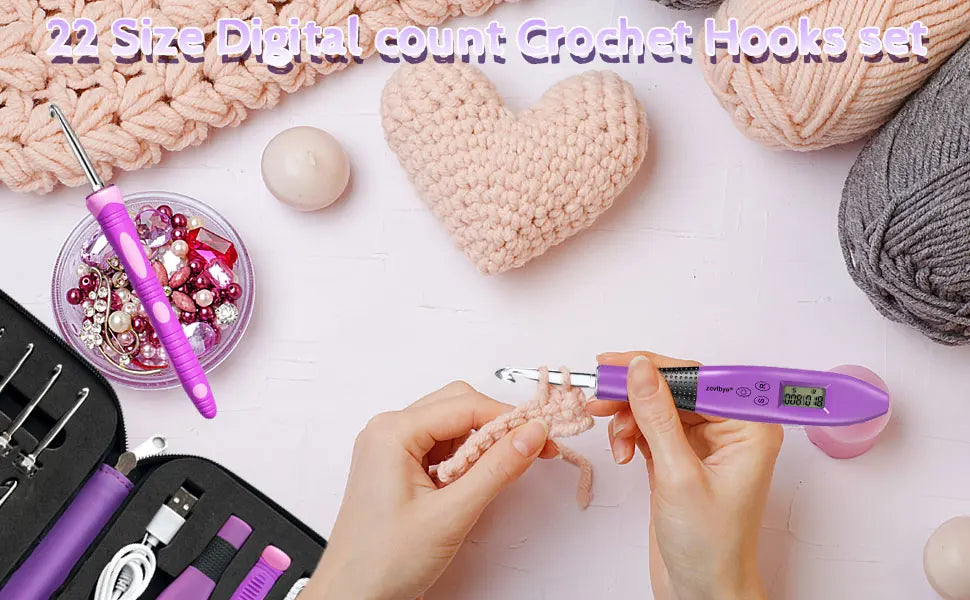 Collection of 24pcs Crochet Hook Set in a gallery layout