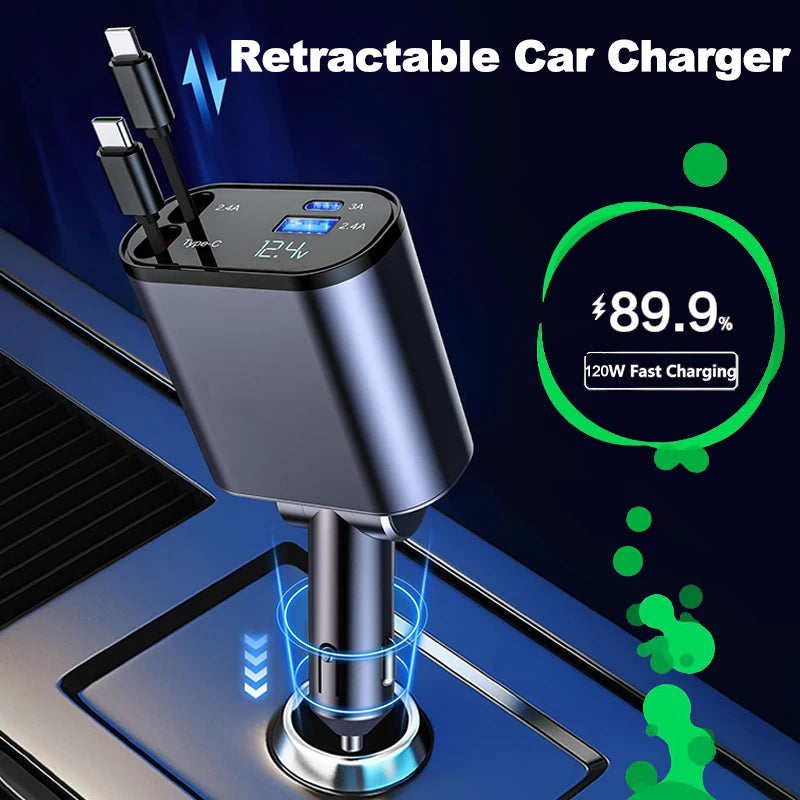 Car Fast Charger For IPhone Samsung