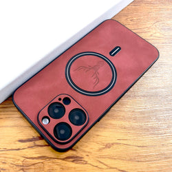 Collection of Luxury PU Leather Deer Case For iPhone 16 15 14 13 12 11 Pro Max Plus 15Pro 14Pro 13Pro ProMax For Magsafe Wireless Charge Cover in a gallery layout