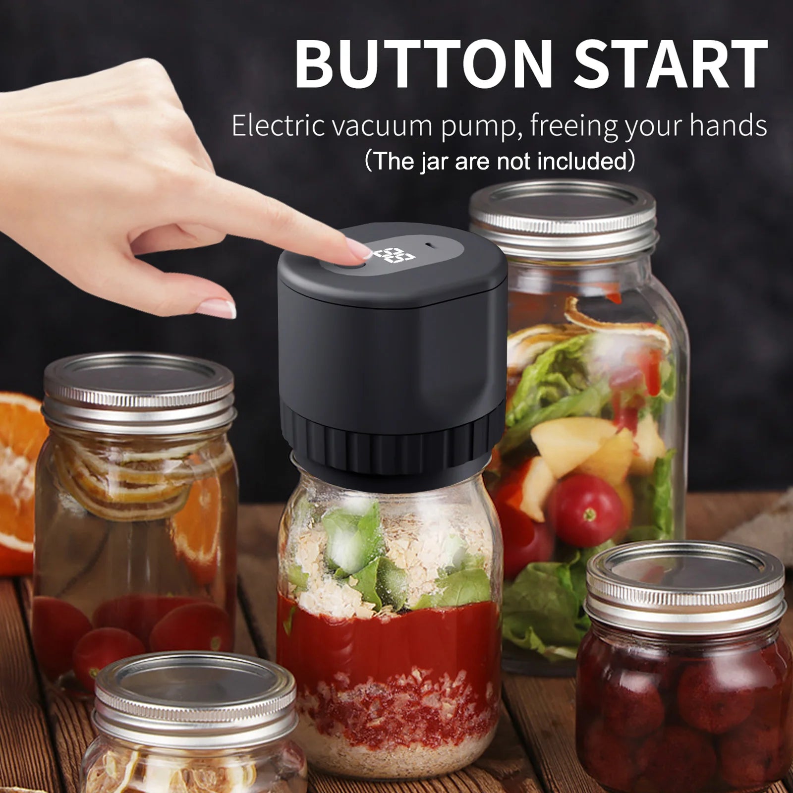 Collection of Electric Jar Vacuum Sealer Kit in a gallery layout