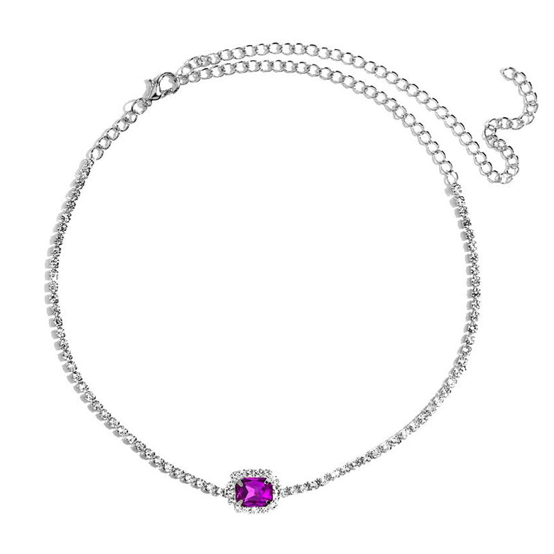 Shimmery Butterfly Choker Necklace
