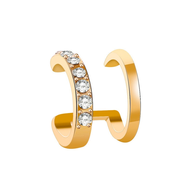 Collection of Fashion Exquisite Rhinestone Decor Ear Cuff earring for Woman in a gallery layout