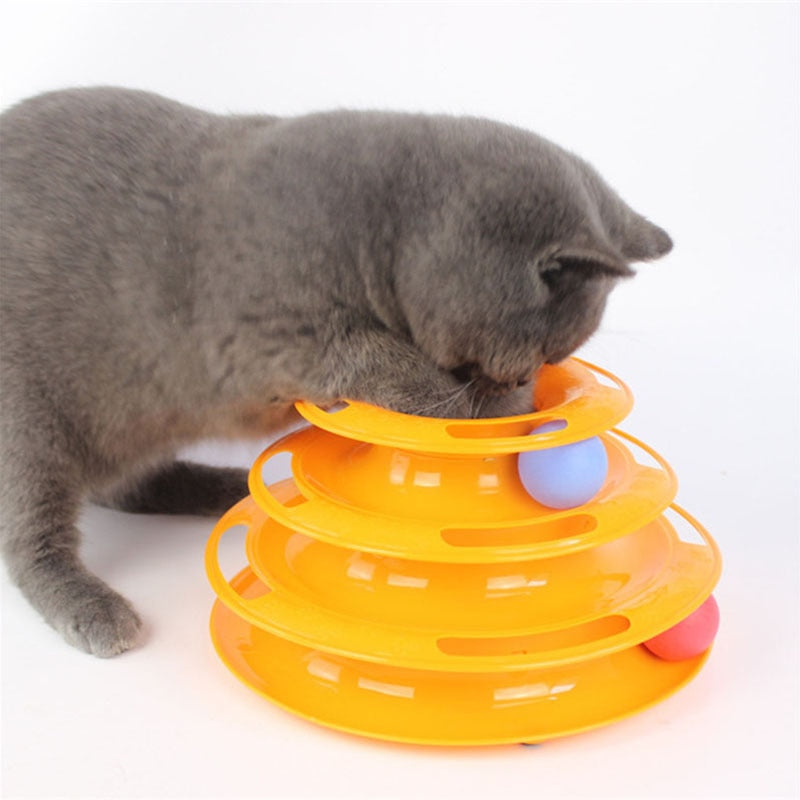 Three Levels Pet Cat Toy Tower