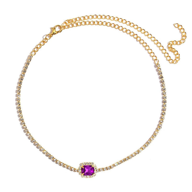 Shimmery Butterfly Choker Necklace