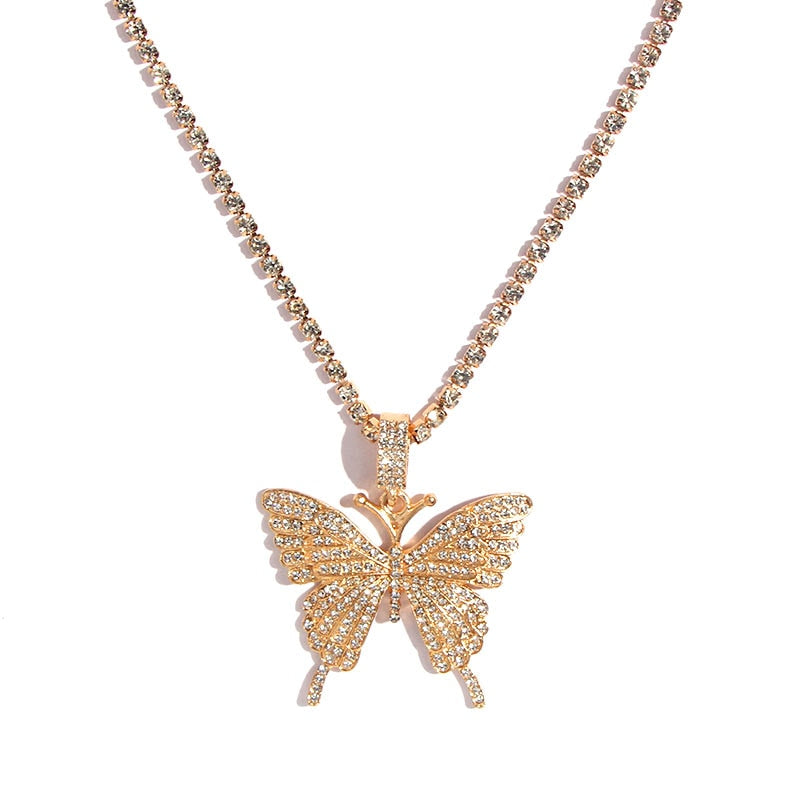 Collection of Shimmery Butterfly Choker Necklace in a gallery layout
