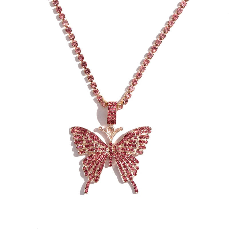 Collection of Shimmery Butterfly Choker Necklace in a gallery layout