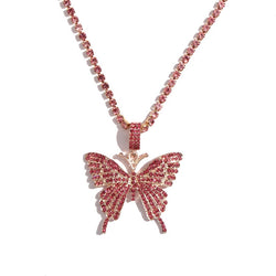 Collection of Shimmery Butterfly Choker Necklace in a gallery layout