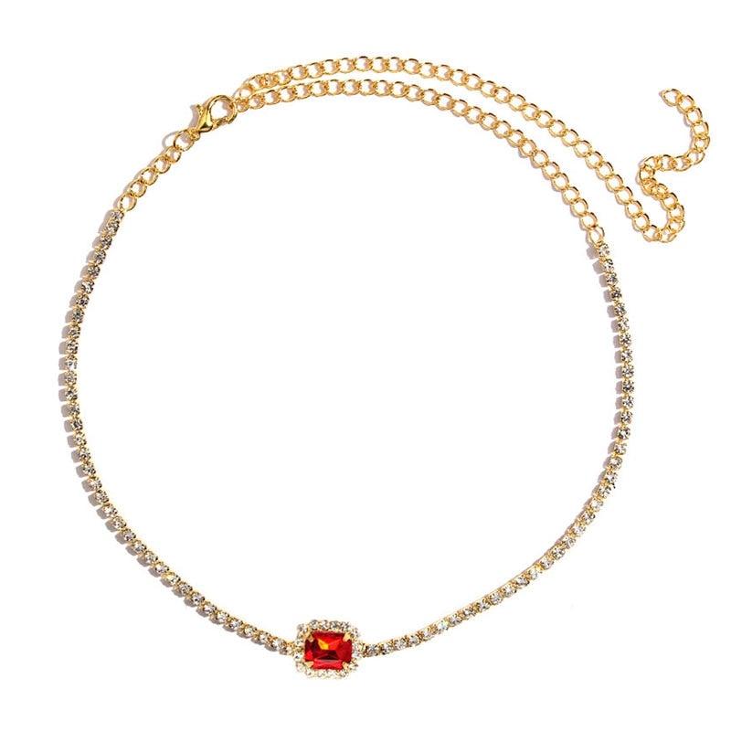 Shimmery Butterfly Choker Necklace