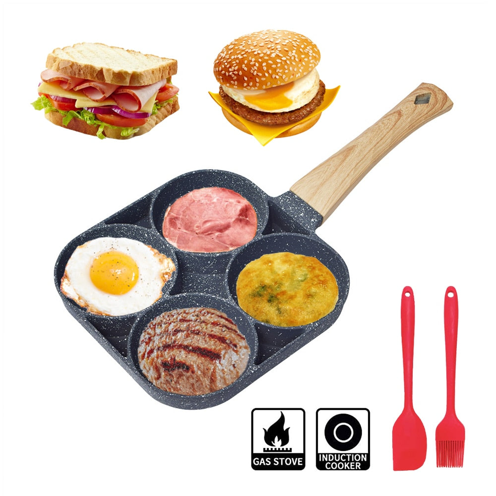 2/4 Hole Frying Pot Pan Thickened Omelet Pan