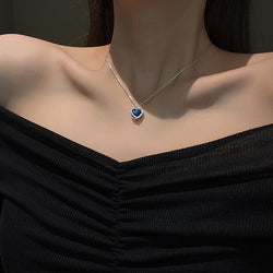 Collection of BlueDiamond-Titanic Heart of Ocean Blue Heart Pendant in a gallery layout