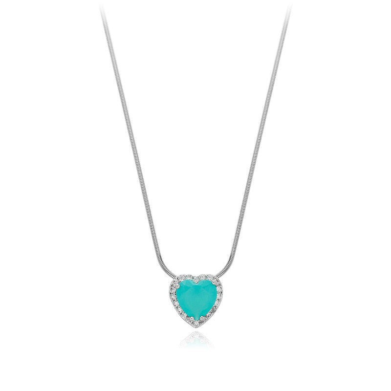 Collection of BlueDiamond-Titanic Heart of Ocean Blue Heart Pendant in a gallery layout