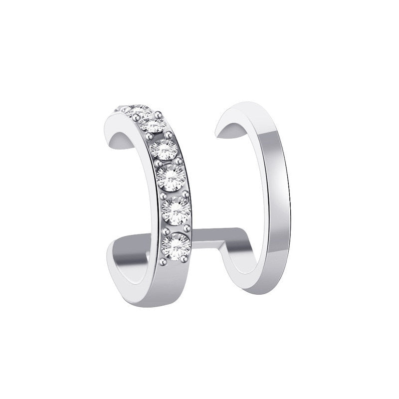 Collection of Fashion Exquisite Rhinestone Decor Ear Cuff earring for Woman in a gallery layout