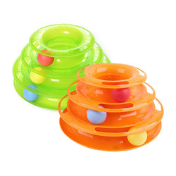 Collection of Three Levels Pet Cat Toy Tower in a gallery layout