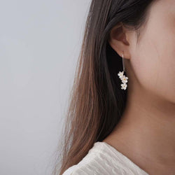 Collection of Wedding Fresh Elegant Flower Dangle Earrings in a gallery layout