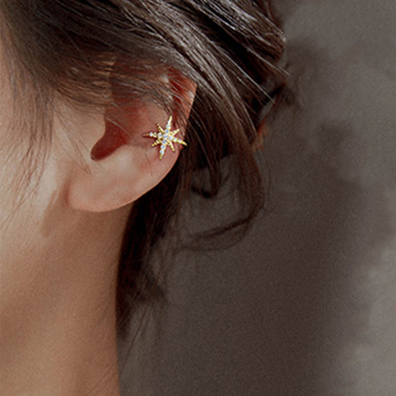 Collection of Fashion Exquisite Rhinestone Decor Ear Cuff earring for Woman in a gallery layout