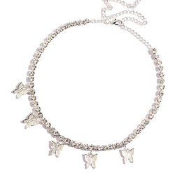 Collection of Shimmery Butterfly Choker Necklace in a gallery layout