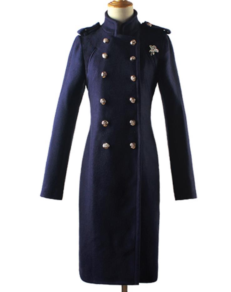 Collection of New autumn winter epaulet military style women in a gallery layout