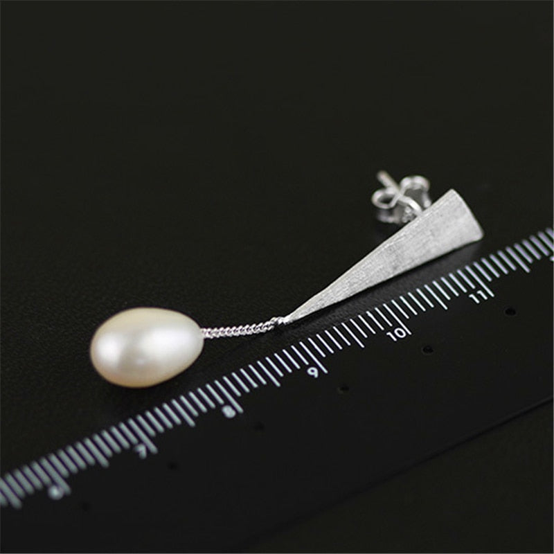 925 Sterling Silver Natural Pearl Earrings