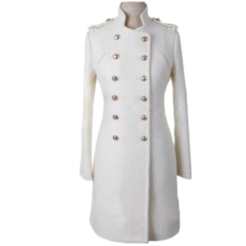 New autumn winter epaulet military style women