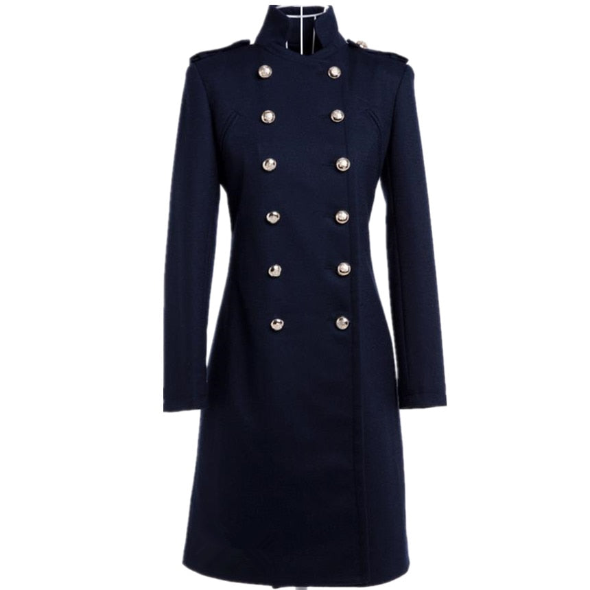 Collection of New autumn winter epaulet military style women in a gallery layout