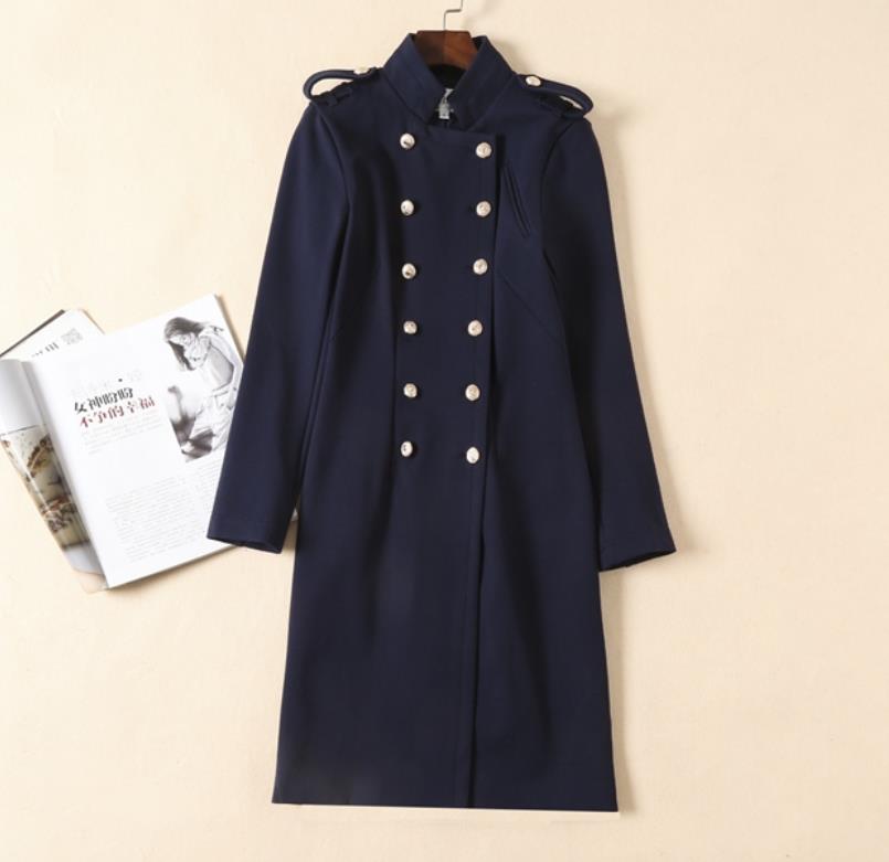 New autumn winter epaulet military style women