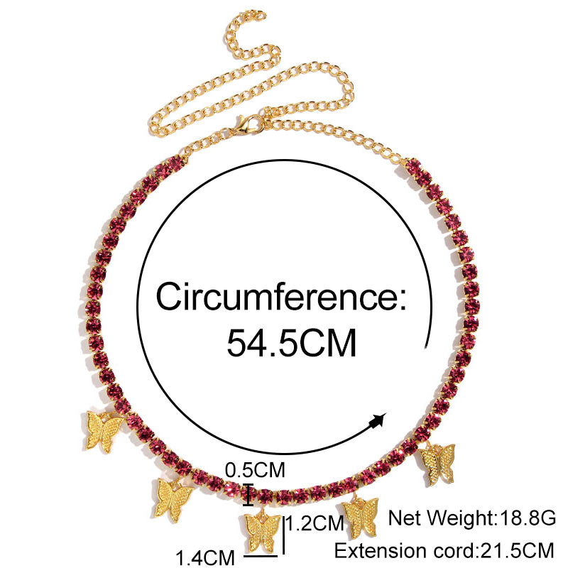 Collection of Shimmery Butterfly Choker Necklace in a gallery layout