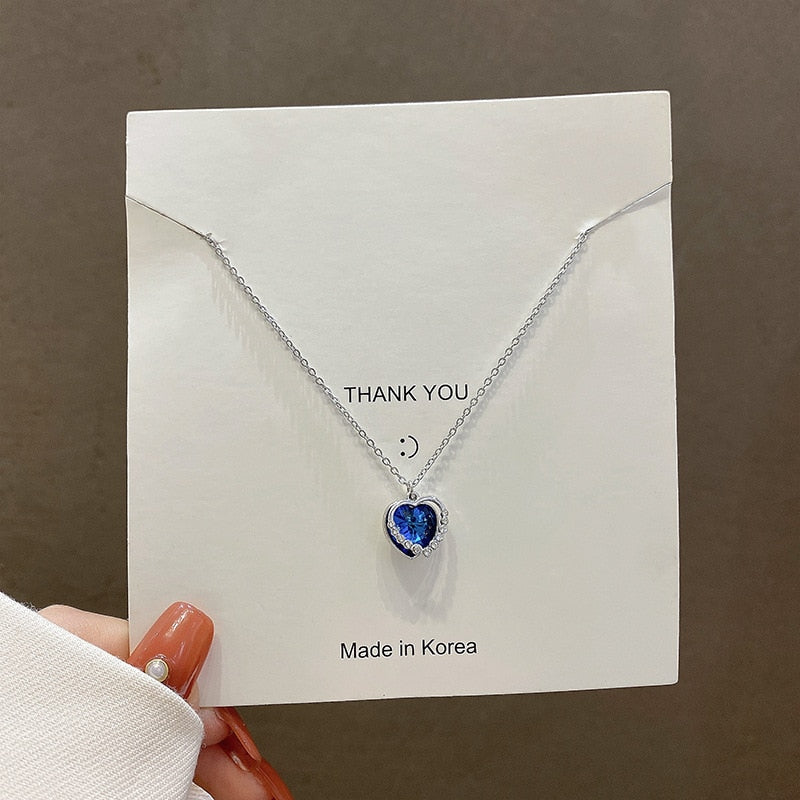 BlueDiamond-Titanic Heart of Ocean Blue Heart Pendant