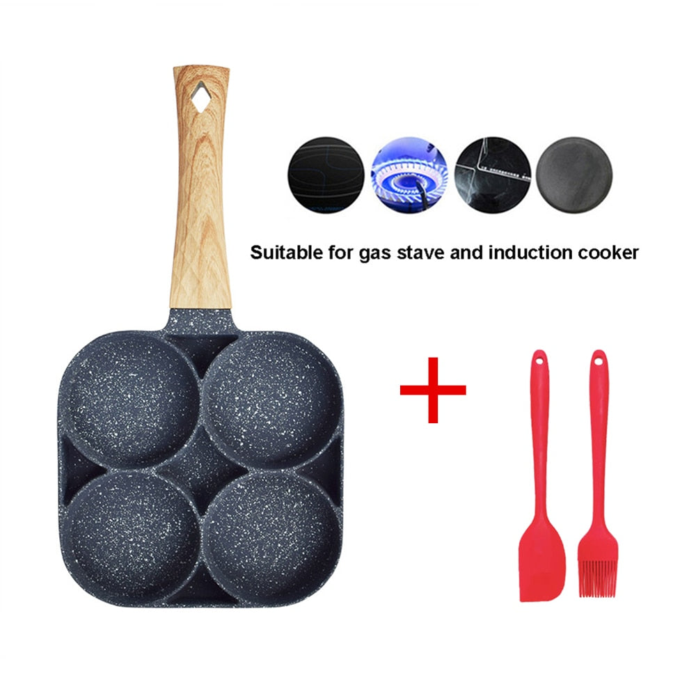 2/4 Hole Frying Pot Pan Thickened Omelet Pan